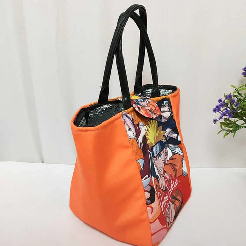 Personalized Cartoon Printed Lunch Bag With Handle for Kids